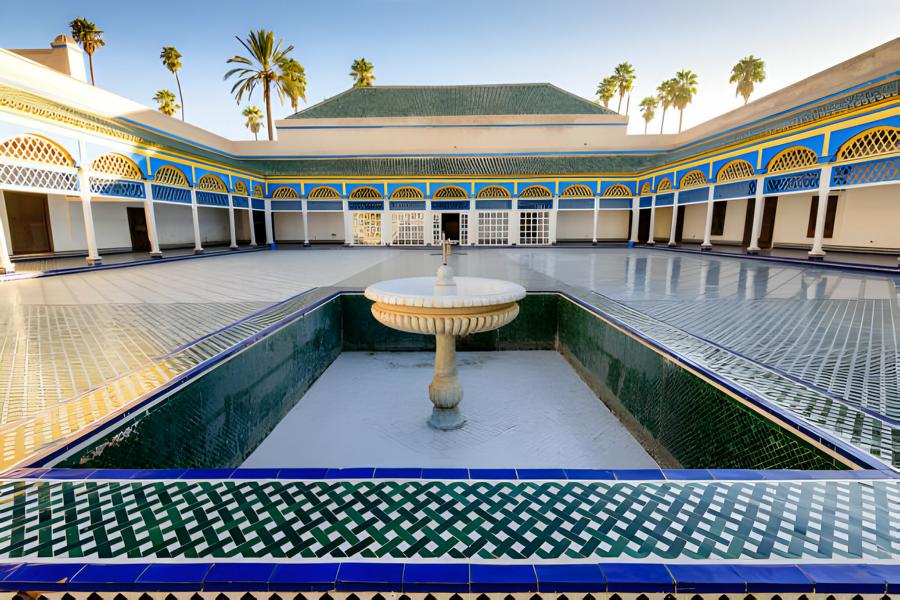 Courtyard at El Bahia Palace in Marrakech