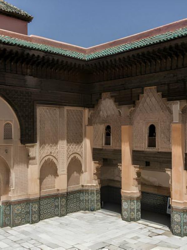 lInner cortyard of Medersa of Ben Youssef, Marrakech